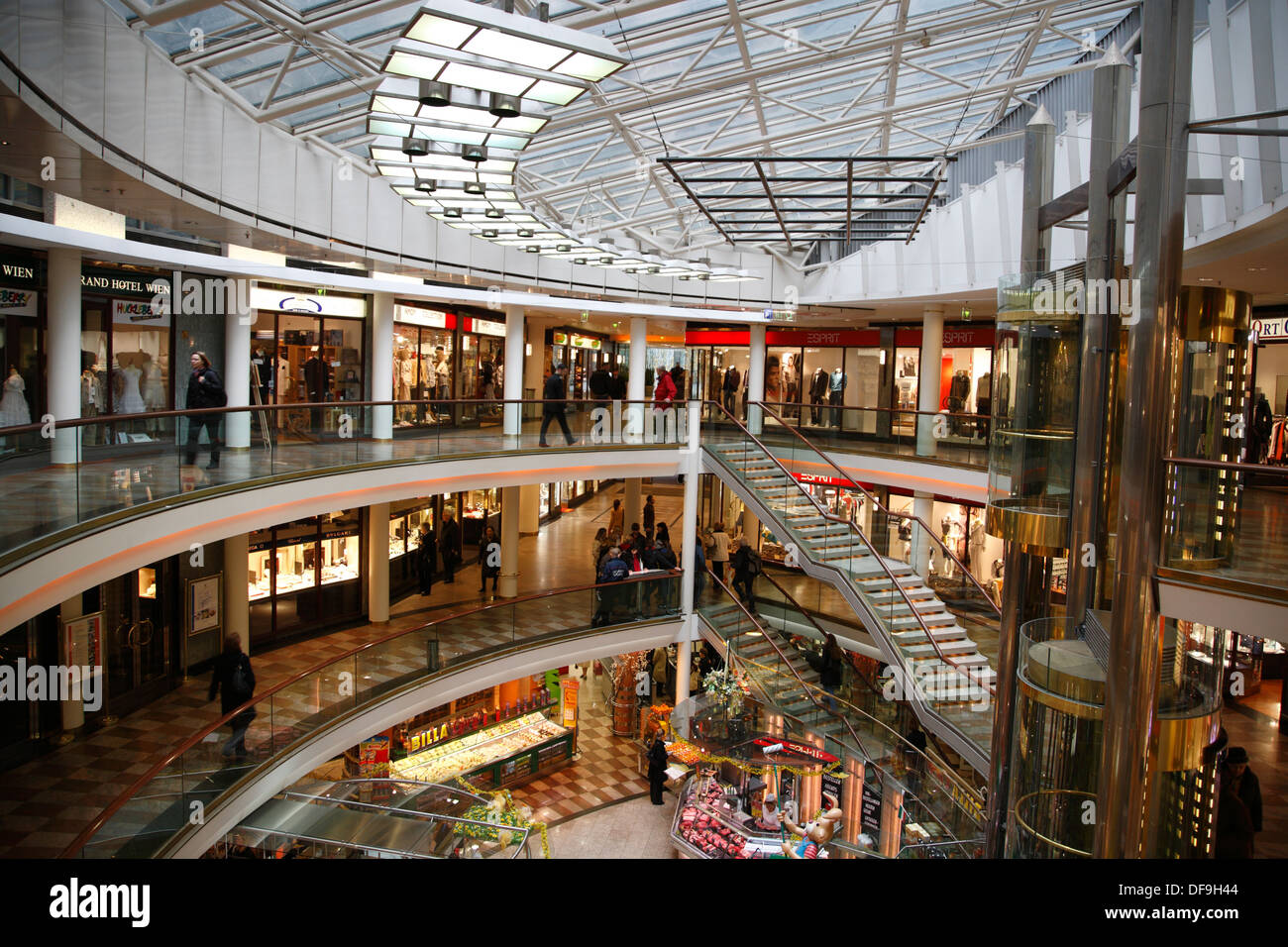 Shopping-Mall Ringstrassen Galerien, Wien, Austria, Europe Stockfoto