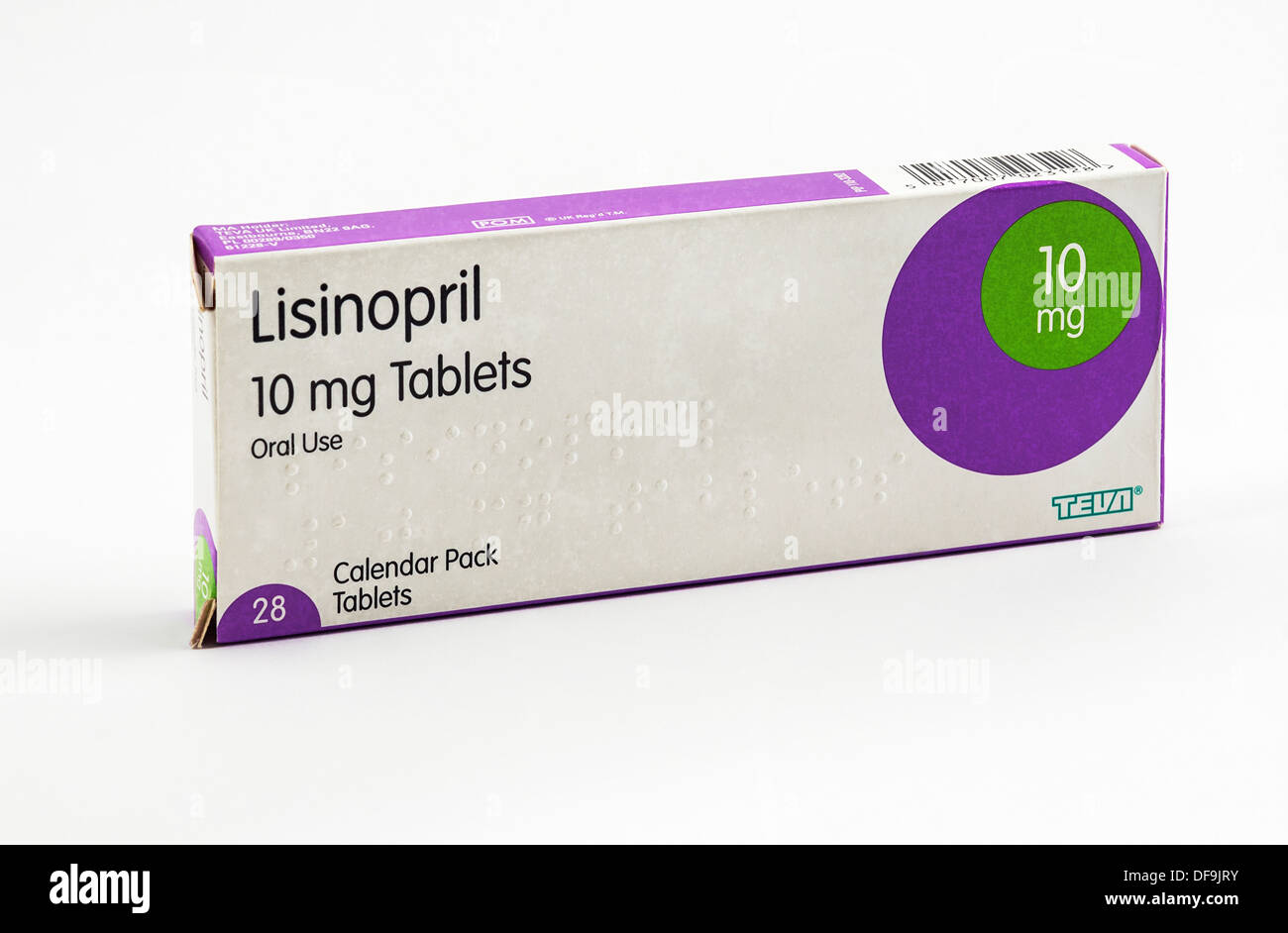 Lisinopril Tabletten. ACE-Hemmer-Medikament in der Behandlung von Bluthochdruck Stockfoto
