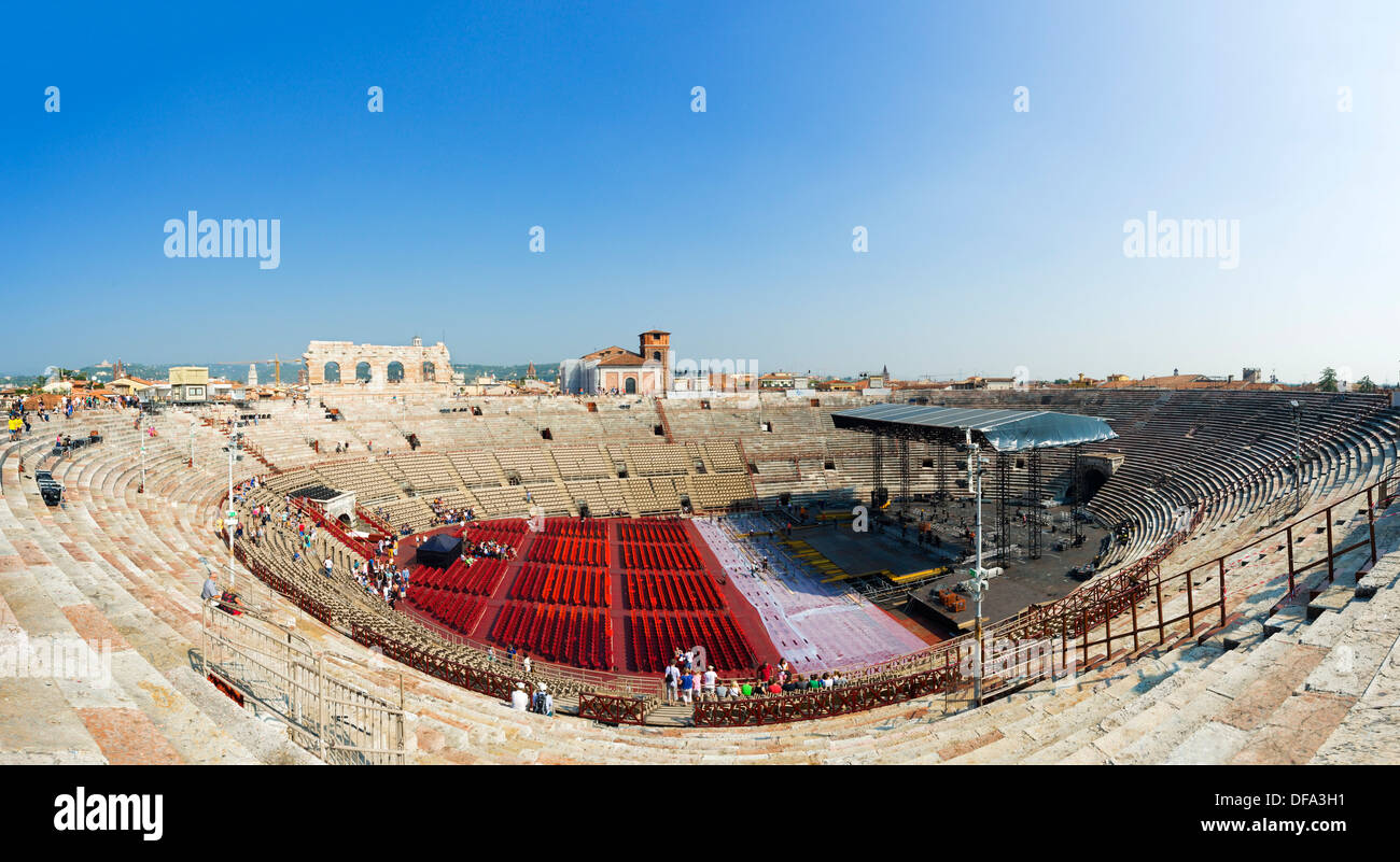 Innenraum der Arena, Piazza Bra, Verona, Veneto, Italien Stockfoto