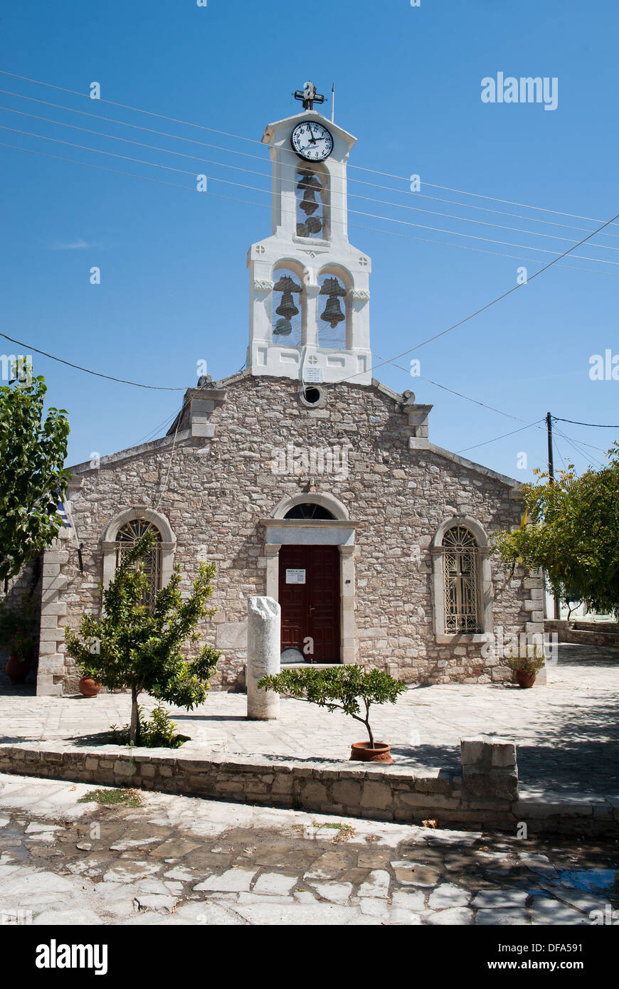 Griechisch-orthodoxe Kirche in Agioi Deka, Kreta, Griechenland Stockfoto