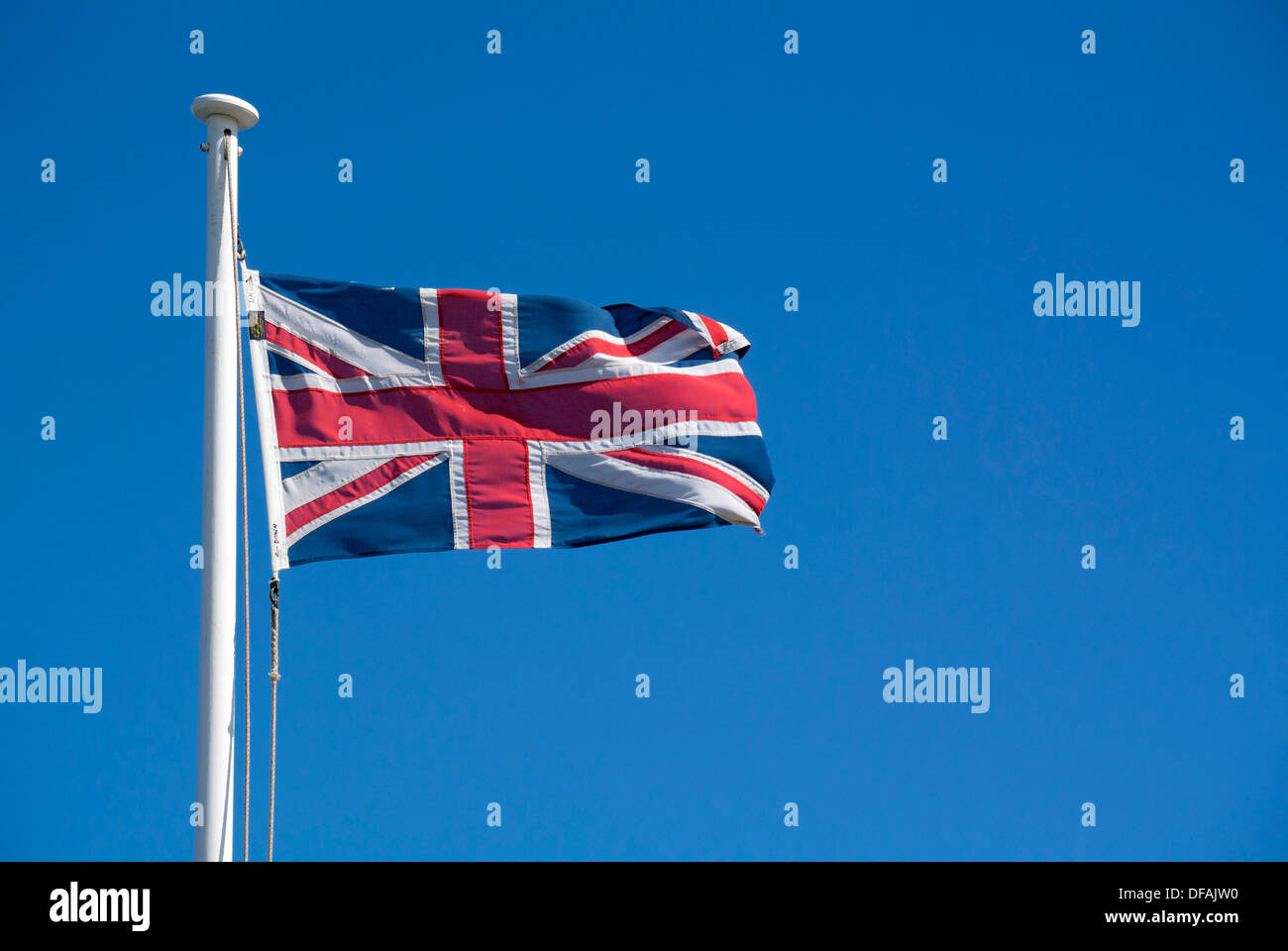 Nationalflagge des Vereinigten Königreichs Großbritannien und Nordirland. Stockfoto