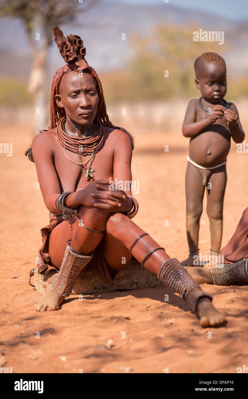 Himba Frau Stockfoto