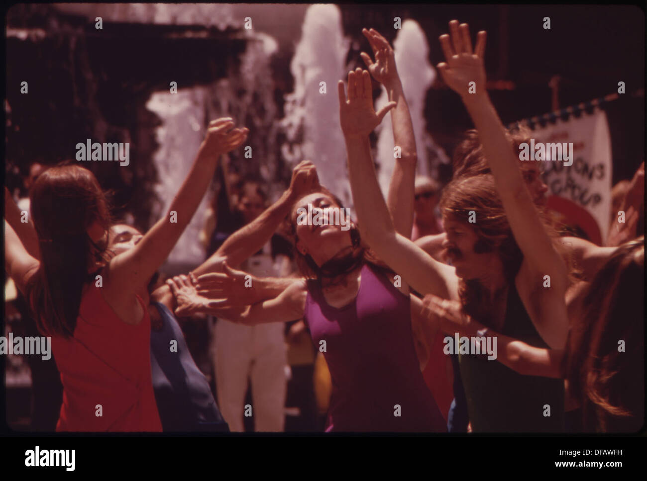 Das D'AUG Days Festival im August ist eine einmonatige Feier der Kunst, Kultur und Gemeindeaktivitäten am Fountain Square, die Unterhaltung und lokale Talente bietet. Stockfoto