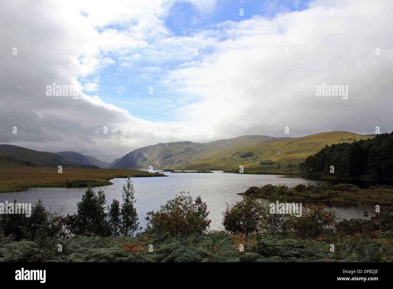 Lough Beagh im Glenveagh National Park im County Donegal, Irland. Stockfoto