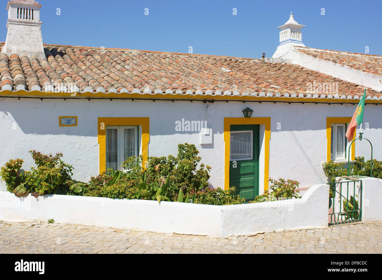 Algarve Dorfhaus Cacela Velha Algarve Portugal Stockfoto