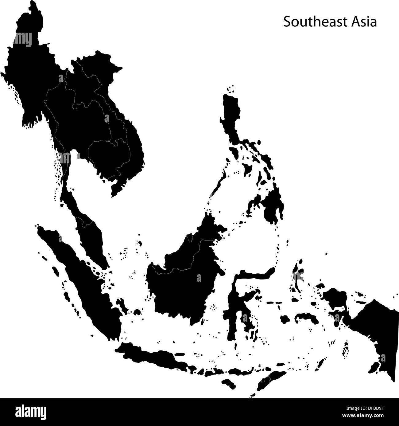Schwarzer Südost-Asien Stockfoto