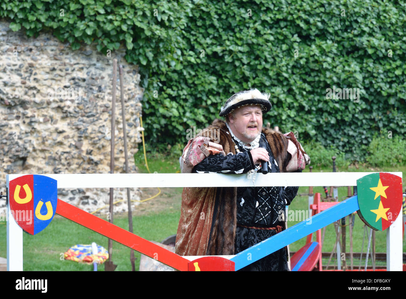 Henry Achter bei renactment Stockfoto