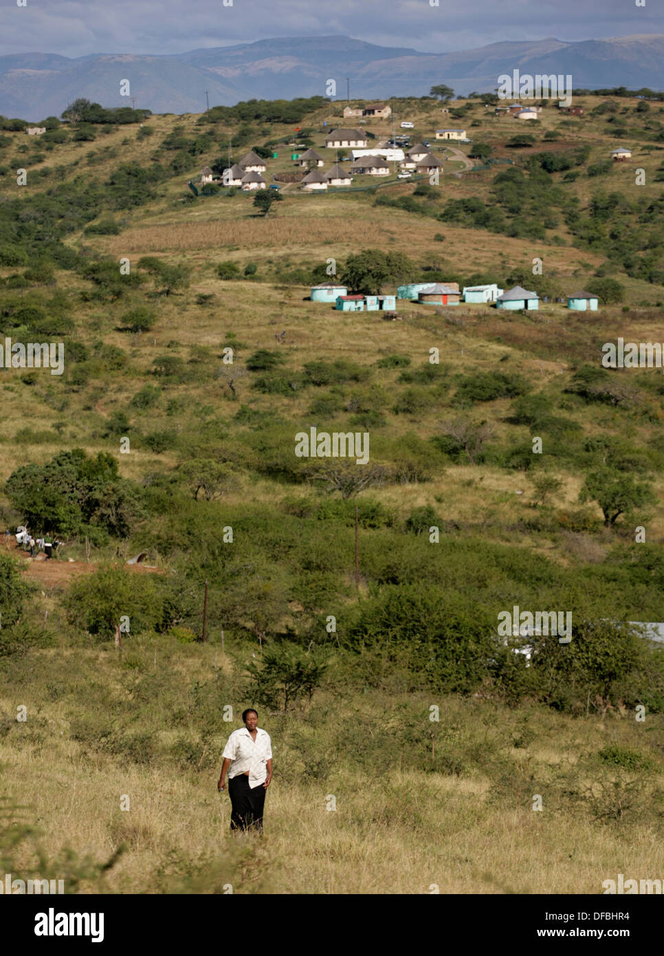 Südafrikas Präsident Jacob Zuma Gehöft in Nkandla Gegend in der Provinz KwaZulu-Natal 22. April 2009 Bild von Rogan Ward Stockfoto