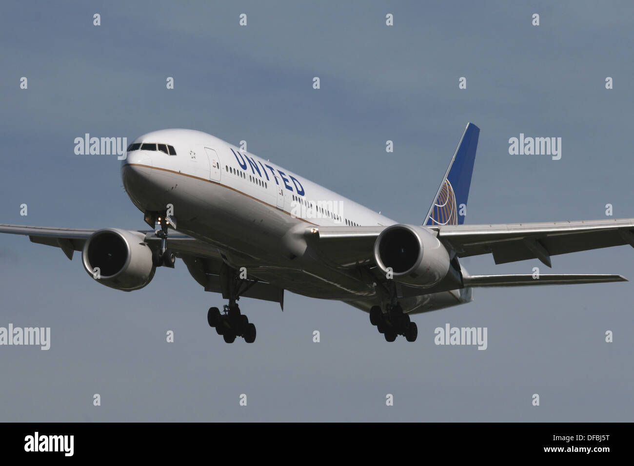 UNITED AIRLINES BOEING777 Stockfoto