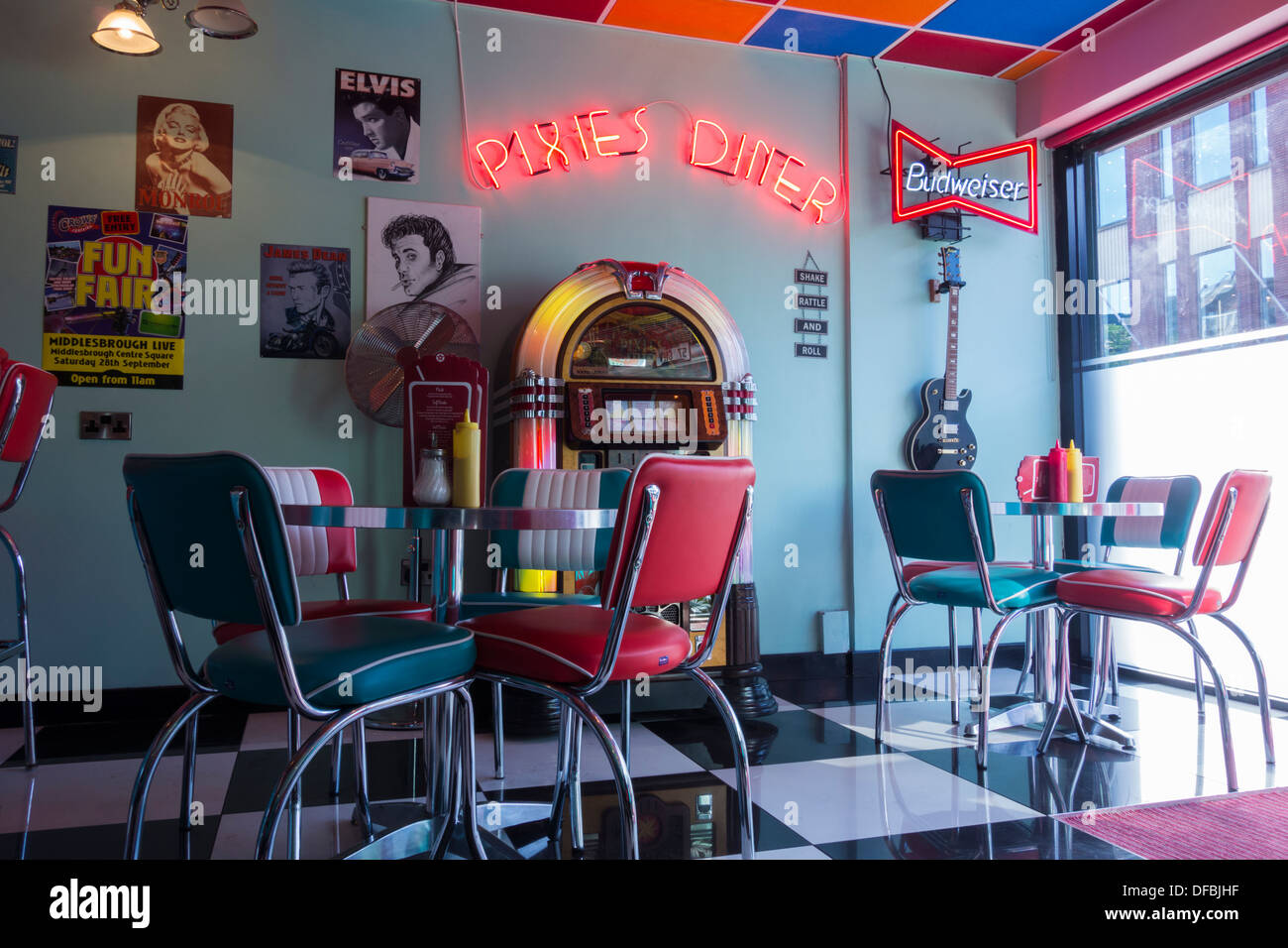 Pixies Diner auf Linthorpe Straße, Middlesbrough, England, UK Stockfoto