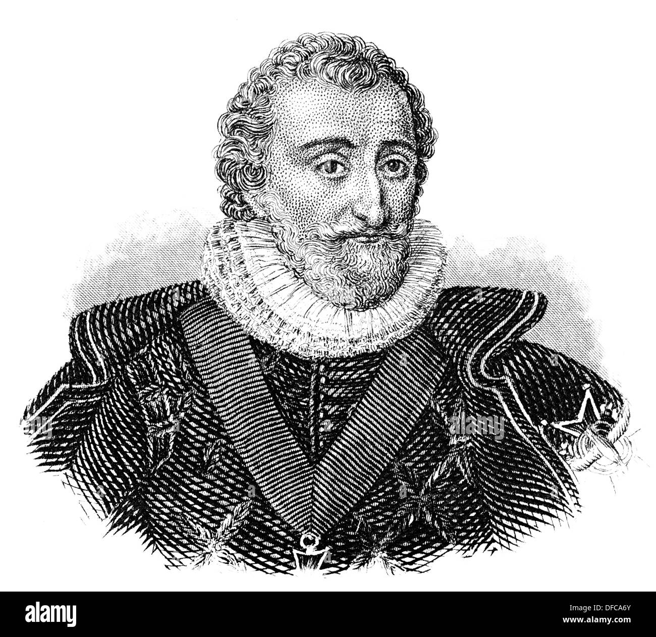 Porträt von Heinrich IV., 1553-1610, König von Navarra und Frankreich, Haus Bourbon, Stockfoto