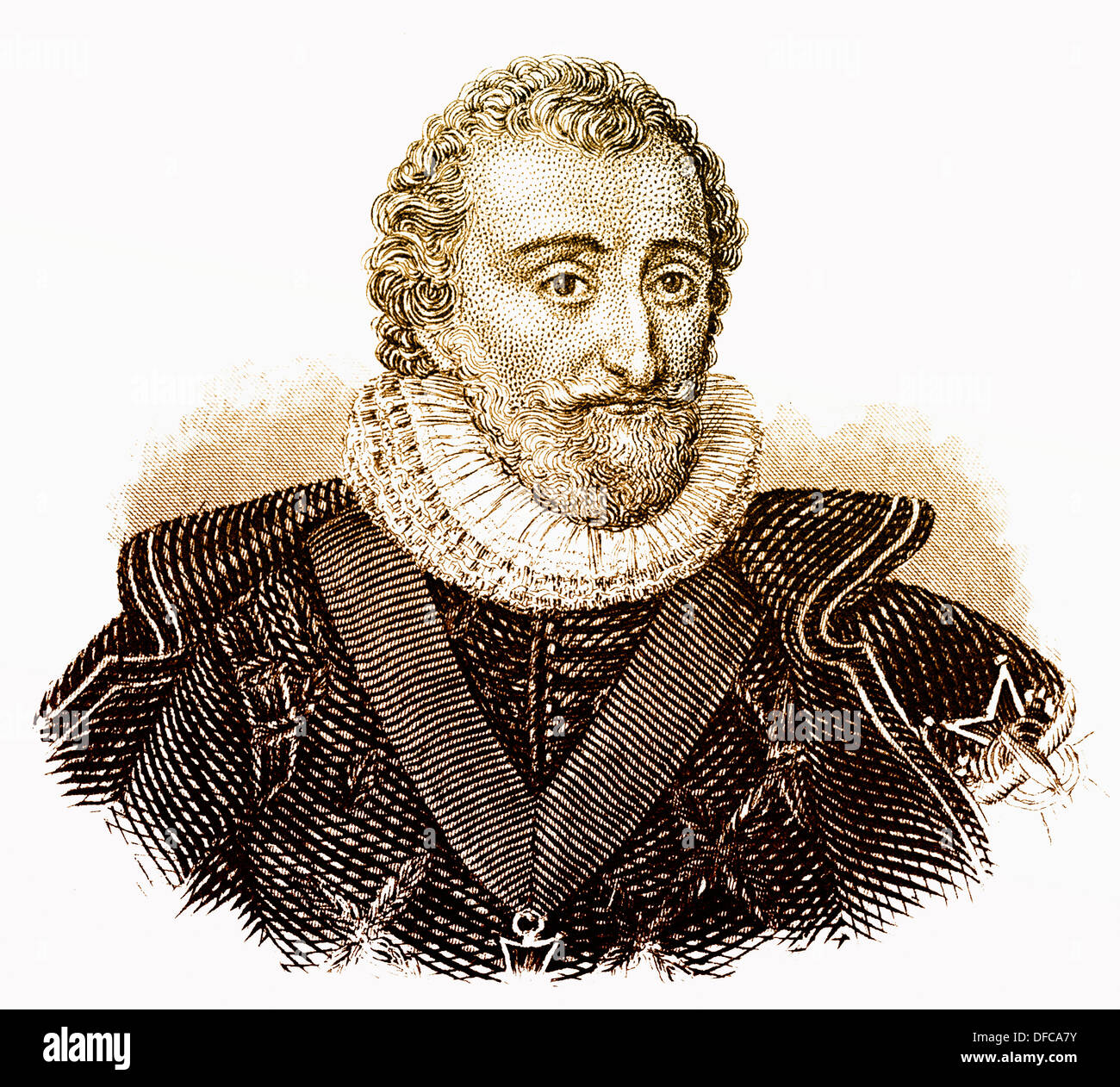 Porträt von Heinrich IV., 1553-1610, König von Navarra und Frankreich, Haus Bourbon, Stockfoto