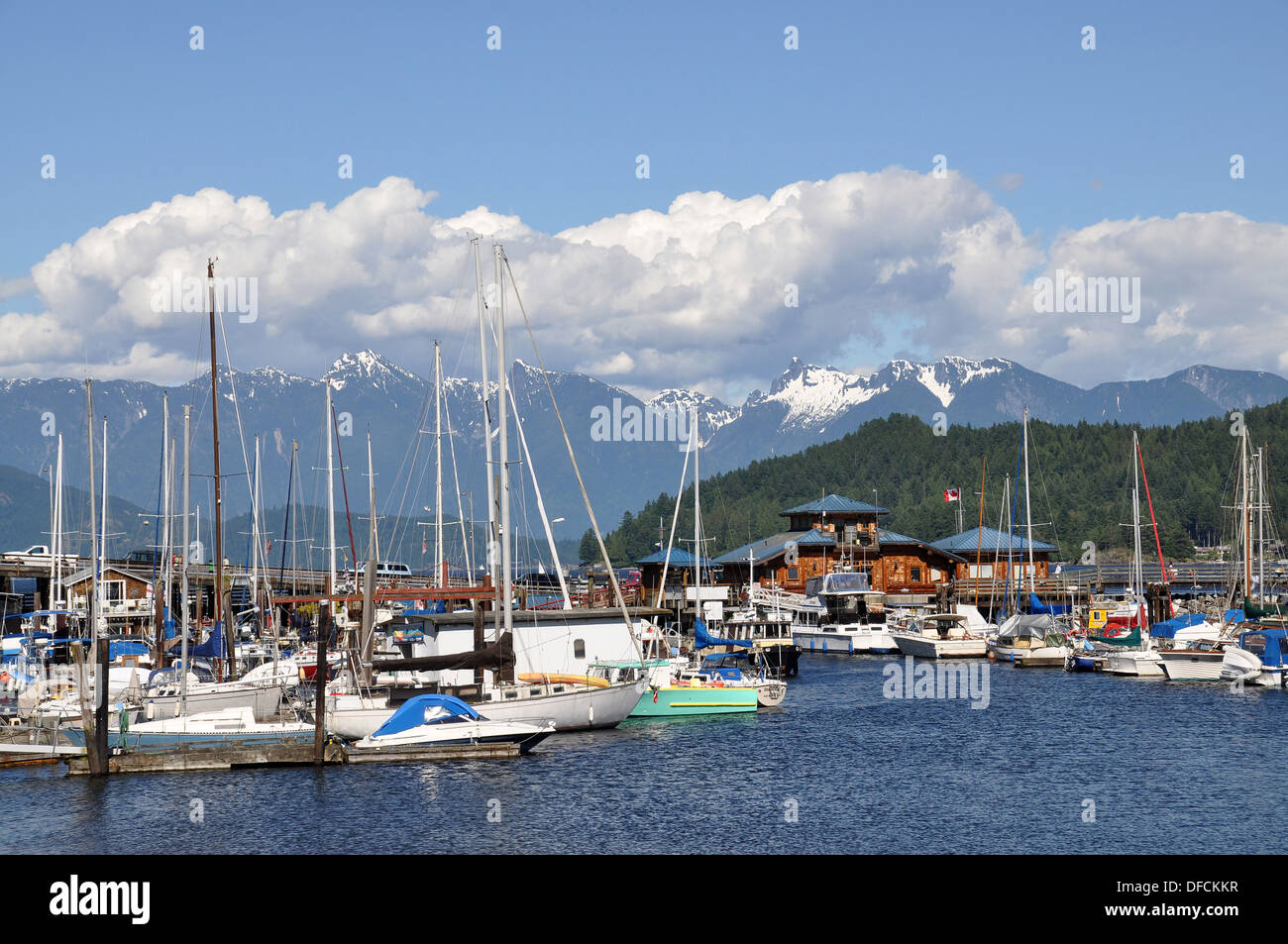 Gibsons Landing, Horseshoe Bay, Sunshine Coast, British Columbia, Kanada Stockfoto