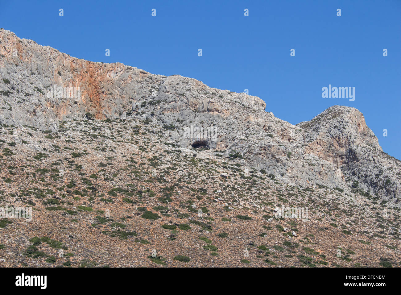 Die Klippe aus dem Film Zorba der Grieche auf der Insel Kreta, auf der Halbinsel Akrotiri. Stockfoto