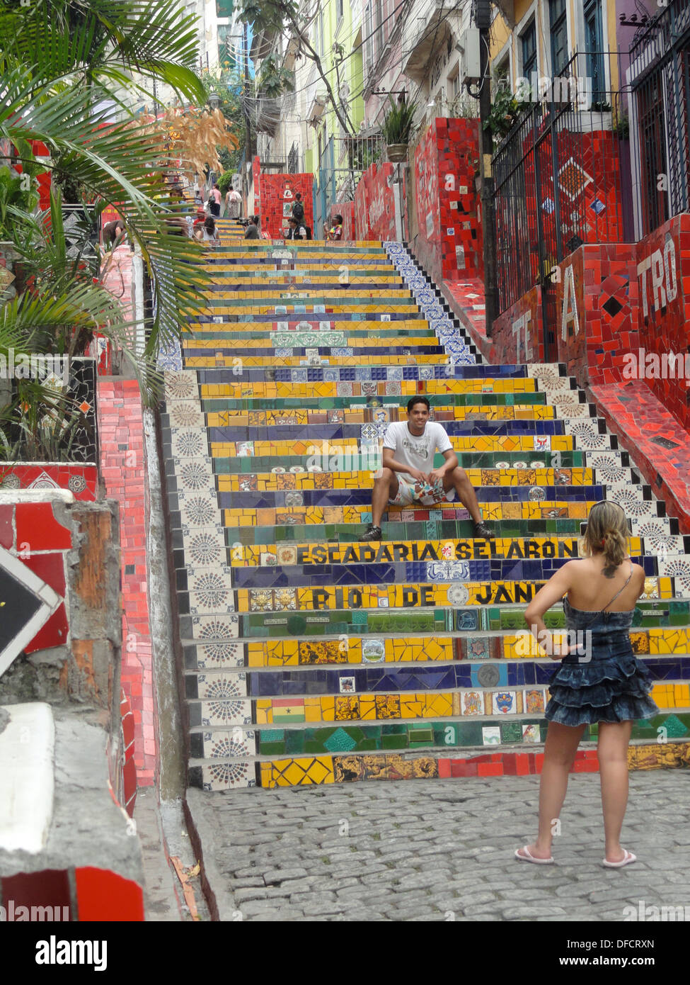 Die Lapa Schritte, Lapa, Rio De Janeiro, Brasilien Stockfoto