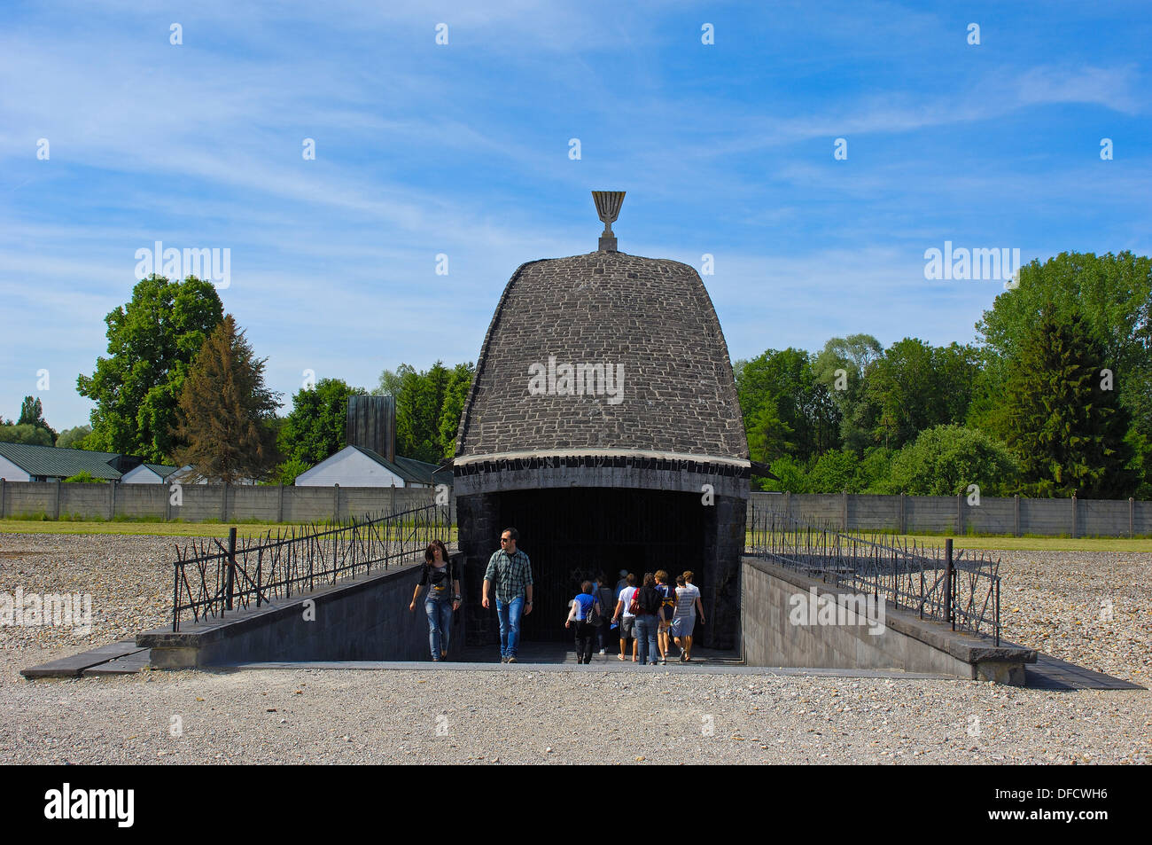 Dachau, KZ, Gedenkstätte, jüdische Mahnmal, Bayern, Deutschland, Europa. Stockfoto