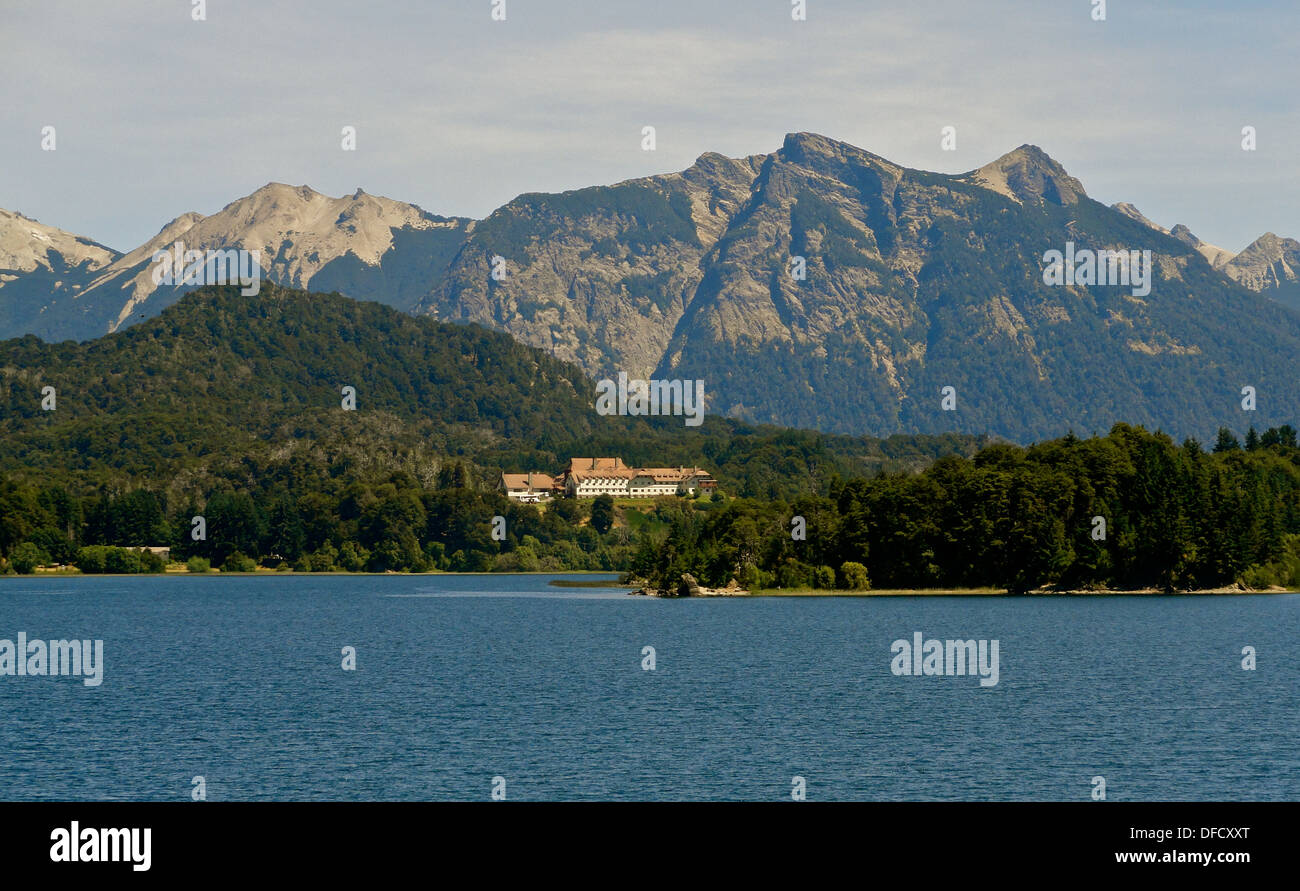Blick über die Seen an Llao Llao in der Nähe von San Carlos de Bariloche, Argentinien Stockfoto