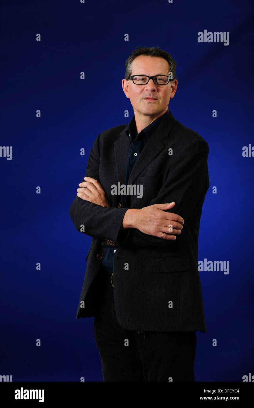 Andrew Wilson, Autor, Besuch bei Edinburgh International Book Festival, Freitag, 16. August 2013. Stockfoto