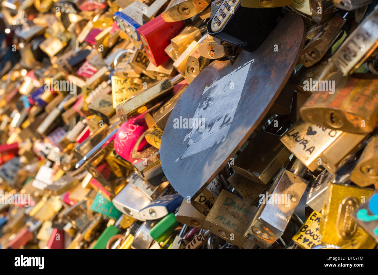 Schlösser der Liebe Stockfoto