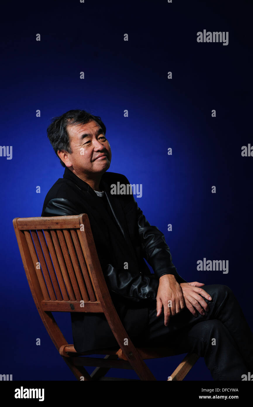 Kengo Kuma, japanischer Architekt, Besuch bei Edinburgh International Book Festival, Freitag, 16. August 2013. Stockfoto