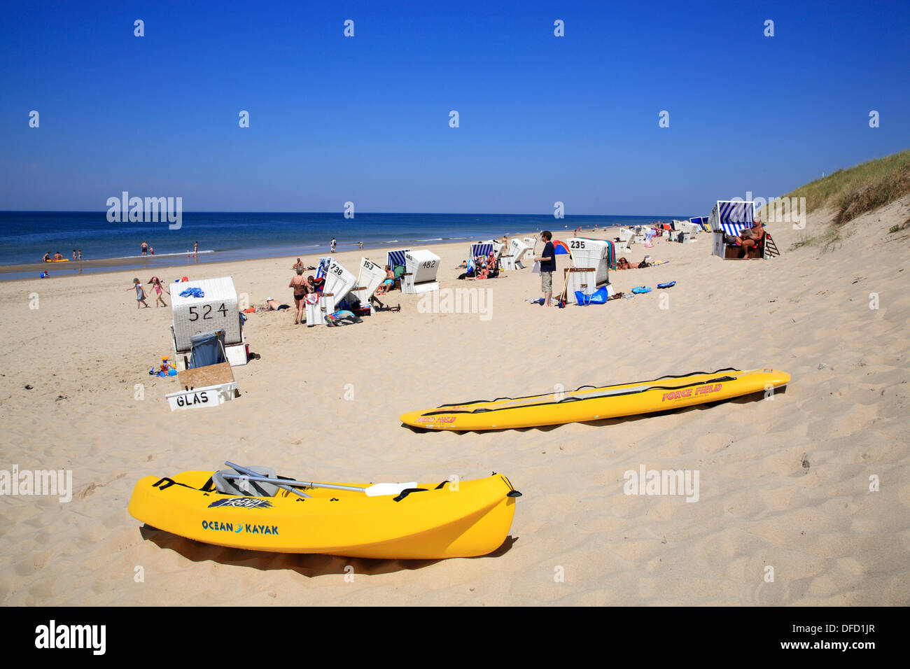 Rantum Strand, Insel Sylt, Schleswig-Holstein, Deutschland Stockfoto