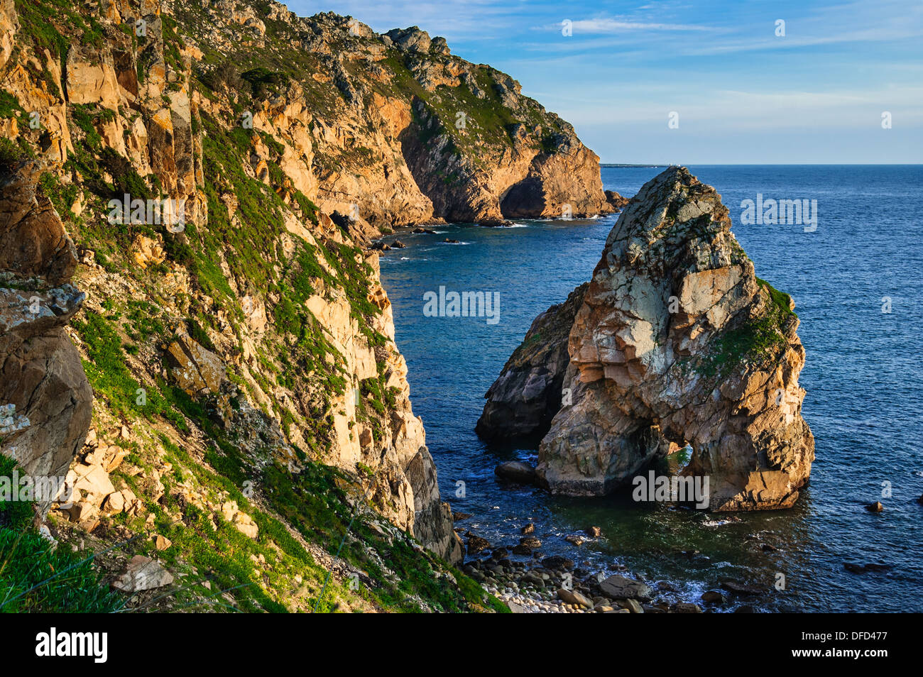 Cabo da Roca ist der westlichste Punkt des europäischen Landes, am Ufer des Atlantischen Ozeans, Portugal Stockfoto