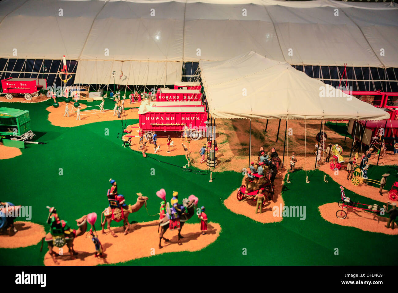 Der Miniatur-Zirkus anzeigen im Ringling Museum in Sarasota FL Stockfoto