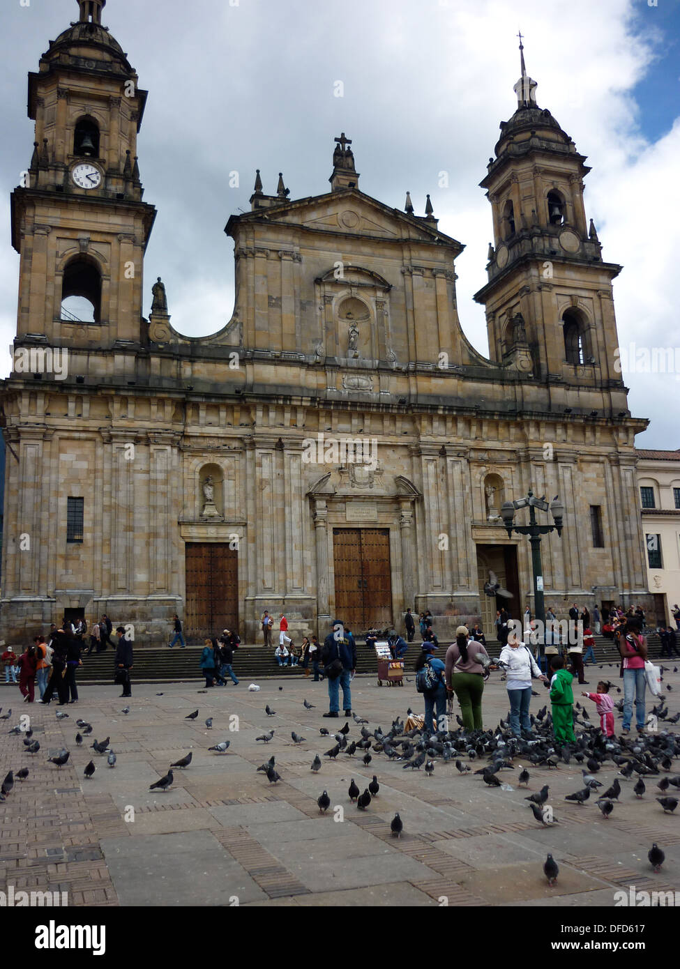 Die primäre Kathedrale von Bogotá, in der Plaza Bolivar in Bogota, Kolumbien. Stockfoto