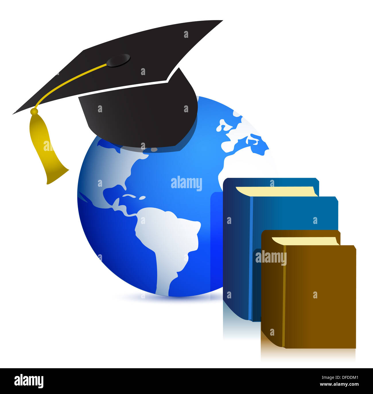 Globale Bildung-Konzept-Design-Darstellung auf weiß Stockfoto