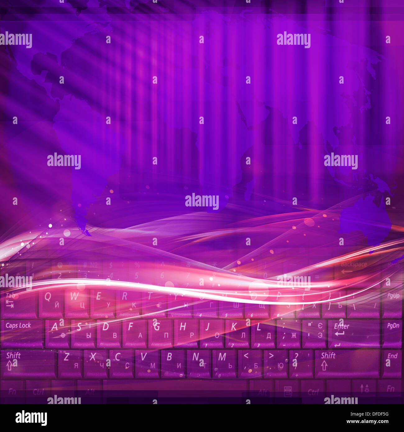 digitalen Hintergrund mit einer Weltkarte für Ihr design Stockfoto