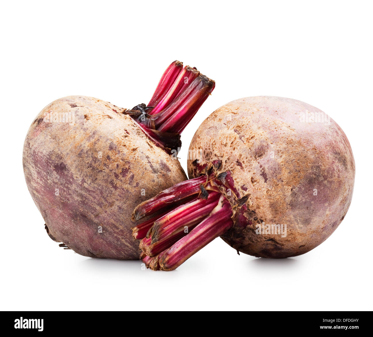 Lila Beet Gemüse isoliert auf weißem Hintergrund + Clipping-Pfad Stockfoto