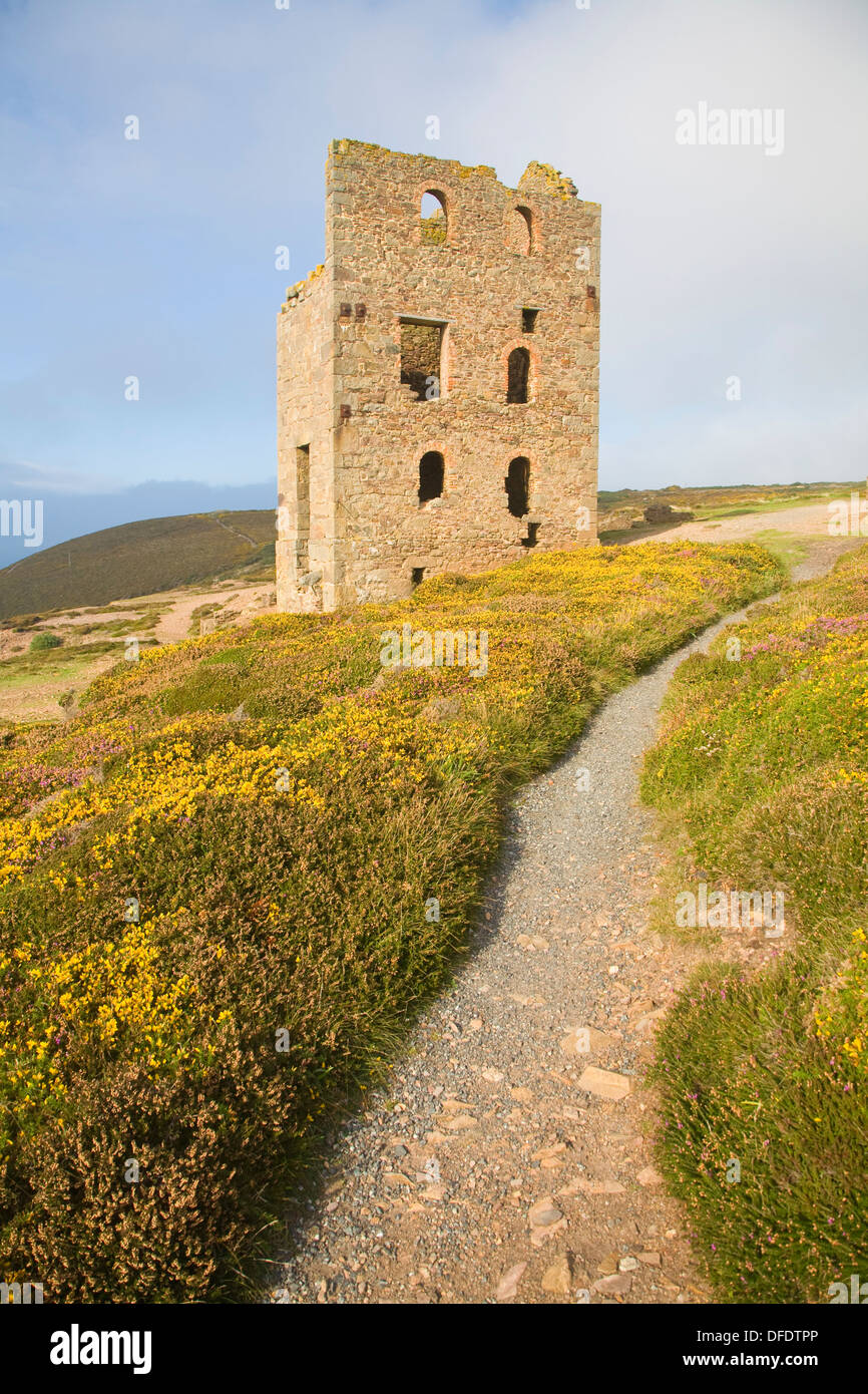 Wheal Coates Tin mine St Agnes Head Cornwall England Ruinen Stockfoto