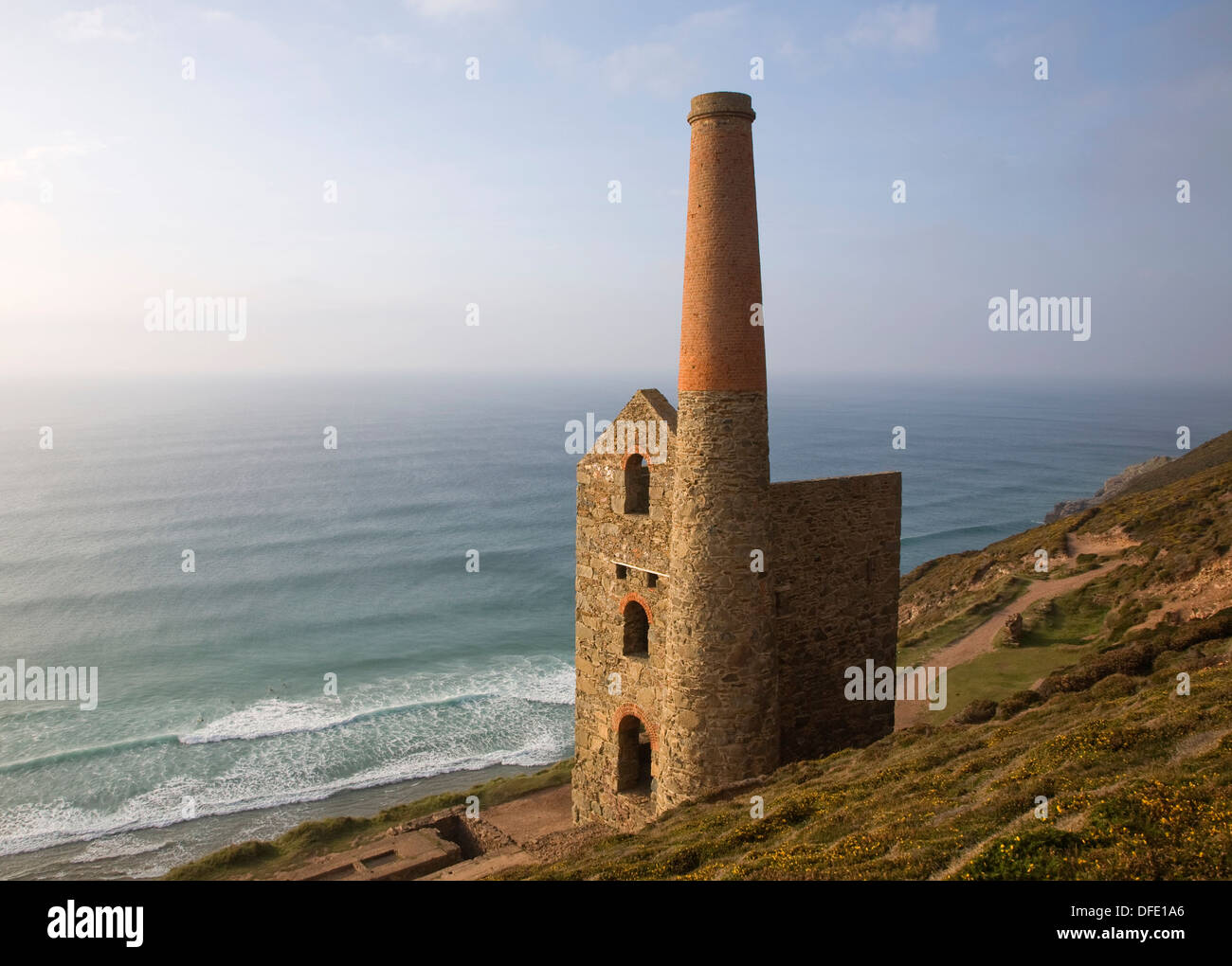 Wheal Coates Tin mine St Agnes Head Cornwall England Ruinen Stockfoto