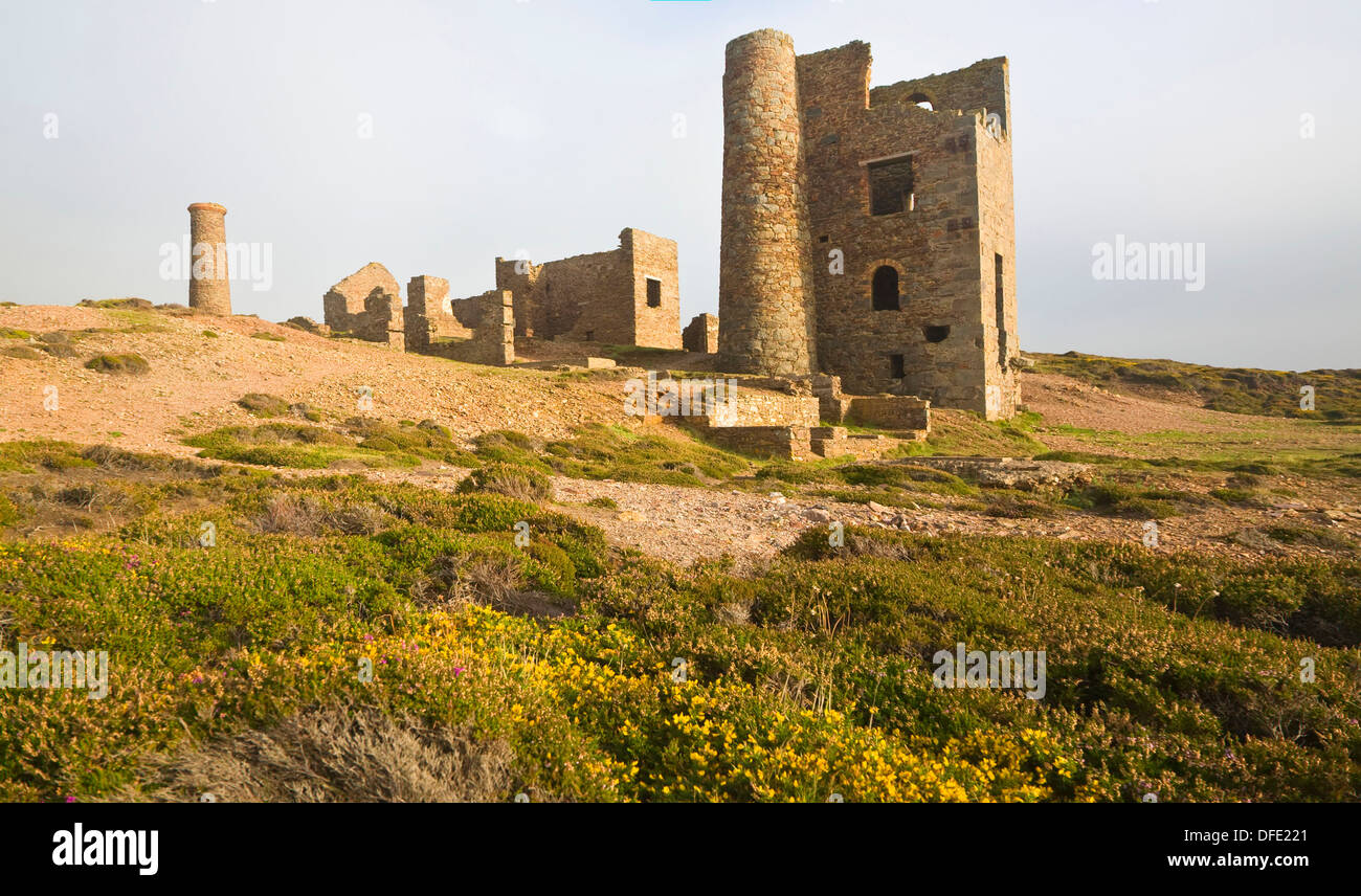 Wheal Coates Tin mine St Agnes Head Cornwall England Ruinen Stockfoto