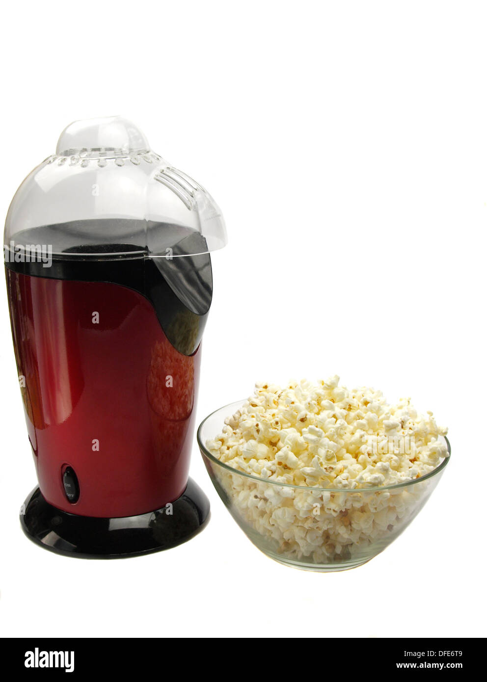 Popcorn-Maschine ausgeschnitten. Stockfoto