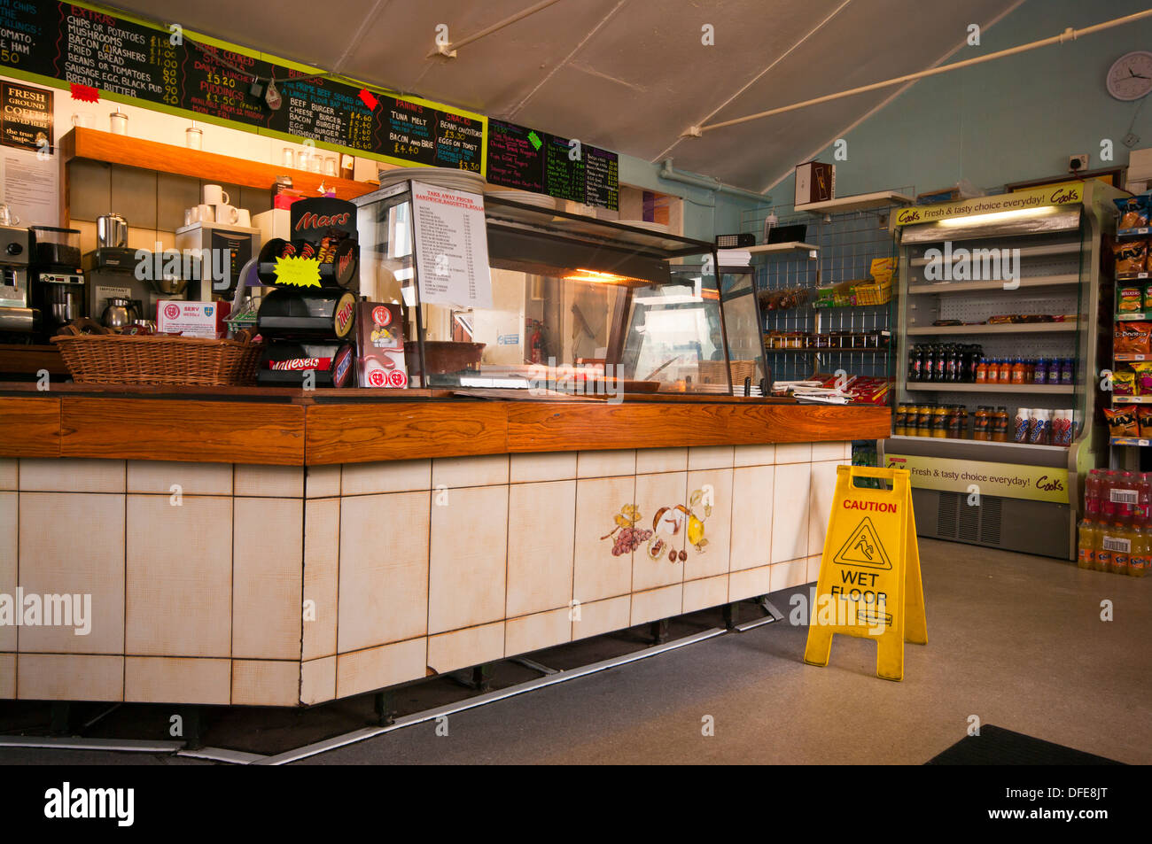 Im Inneren ein Transport Cafe Greasy Spoon UK Stockfoto