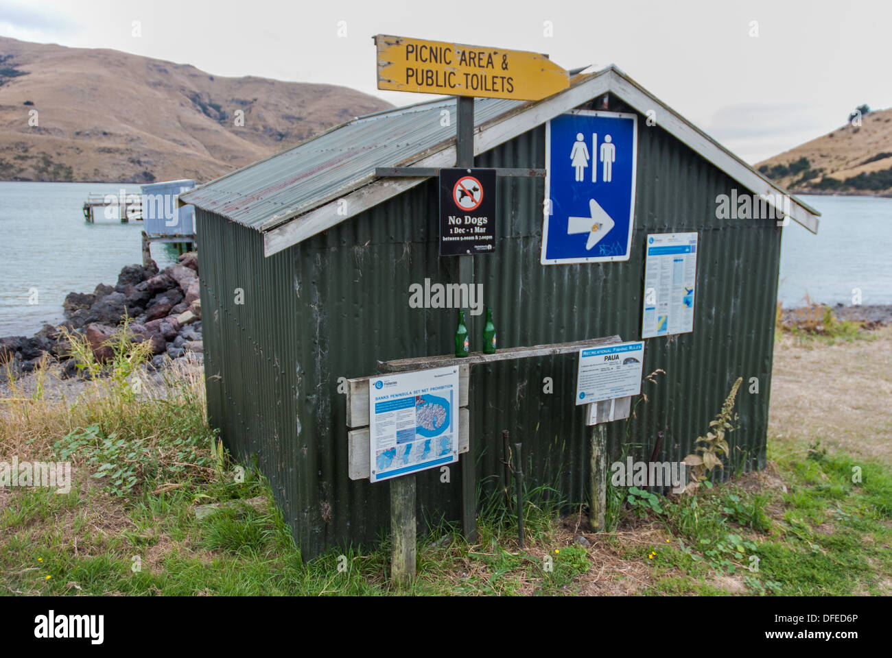 Öffentlichen Gebäuden bei Paua Stockfoto