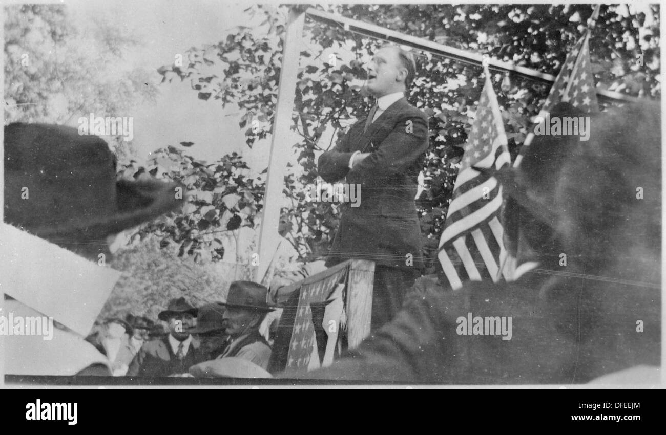 Eine Fotografie von Franklin D. Roosevelt, unter anderem im Dutchess County, New York. Stockfoto