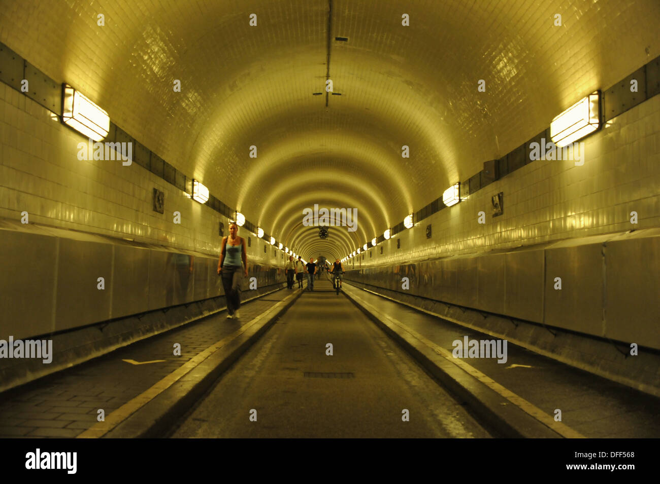 Alter Elbtunnel, Hamburg, Deutschland. Stockfoto