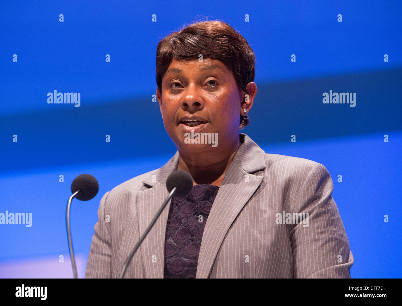 Baroness Lawrence von Clarendon-Doreen Lawrence befasst sich die Konferenz mit TUC in Bournemouth 2013 Stockfoto