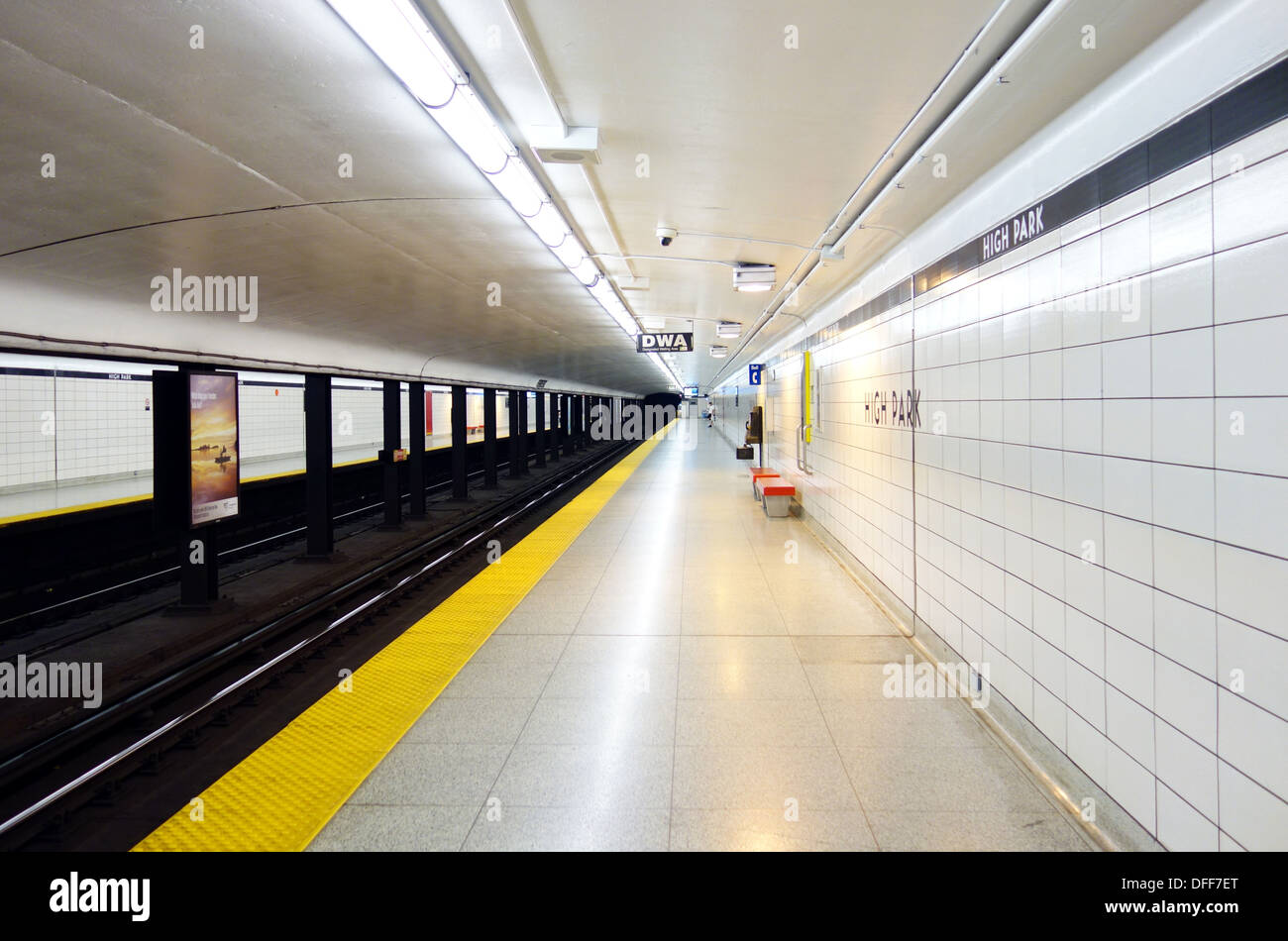 U-Bahn-Plattform in Toronto, Kanada Stockfoto
