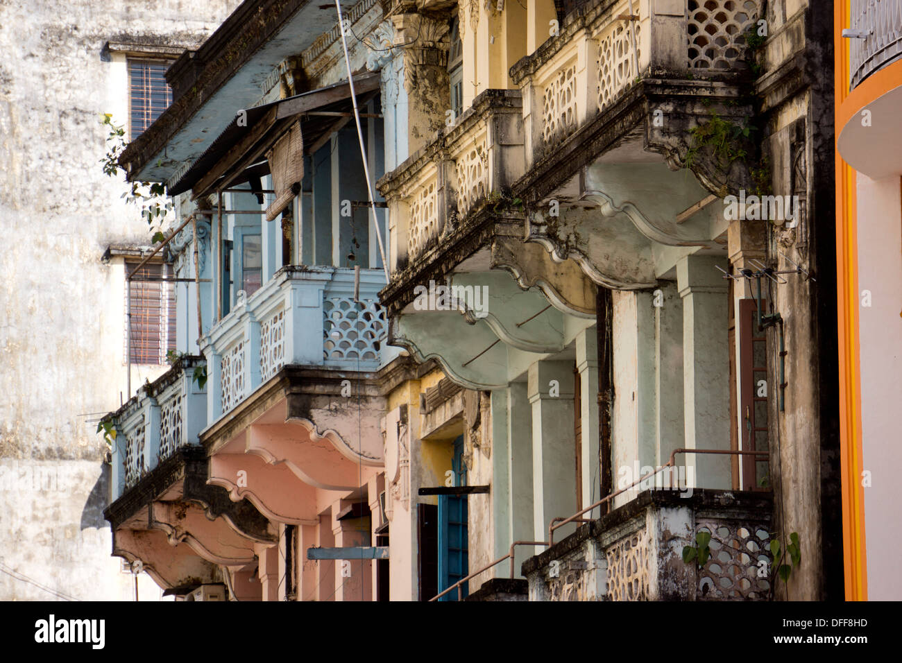 Alte Architektur von Yangon Stockfoto