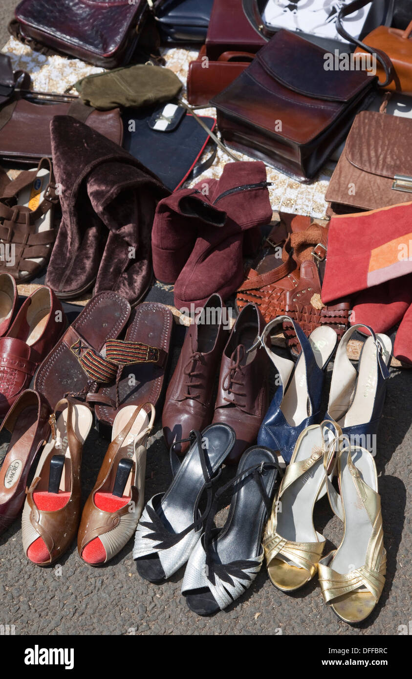 Vintage Schuhe beim Wayne Hemingways dreitägigen Vintage Festival im Southbank Centre, London Stockfoto