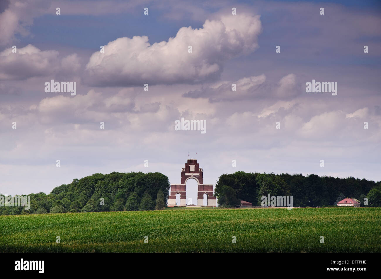 Thiepval-Denkmal auf die fehlende an der Somme in der Nähe des Dorfes von Thiepval, Picardie in Frankreich. Stockfoto