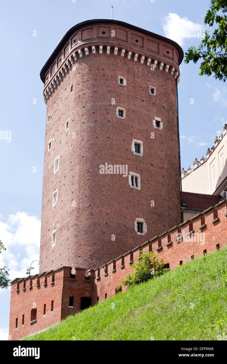 Senatorska Turm im Königsschloss auf dem Wawel-Hügel in Krakau, Polen Stockfoto