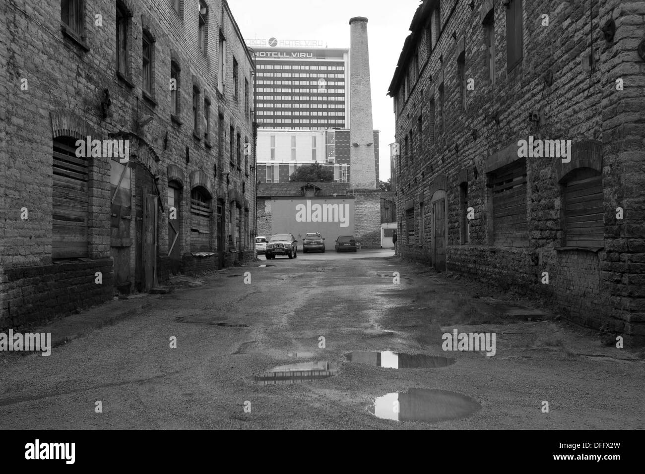 Alten Gebäude im historischen Teil der Stadt von Tallinn Stockfoto