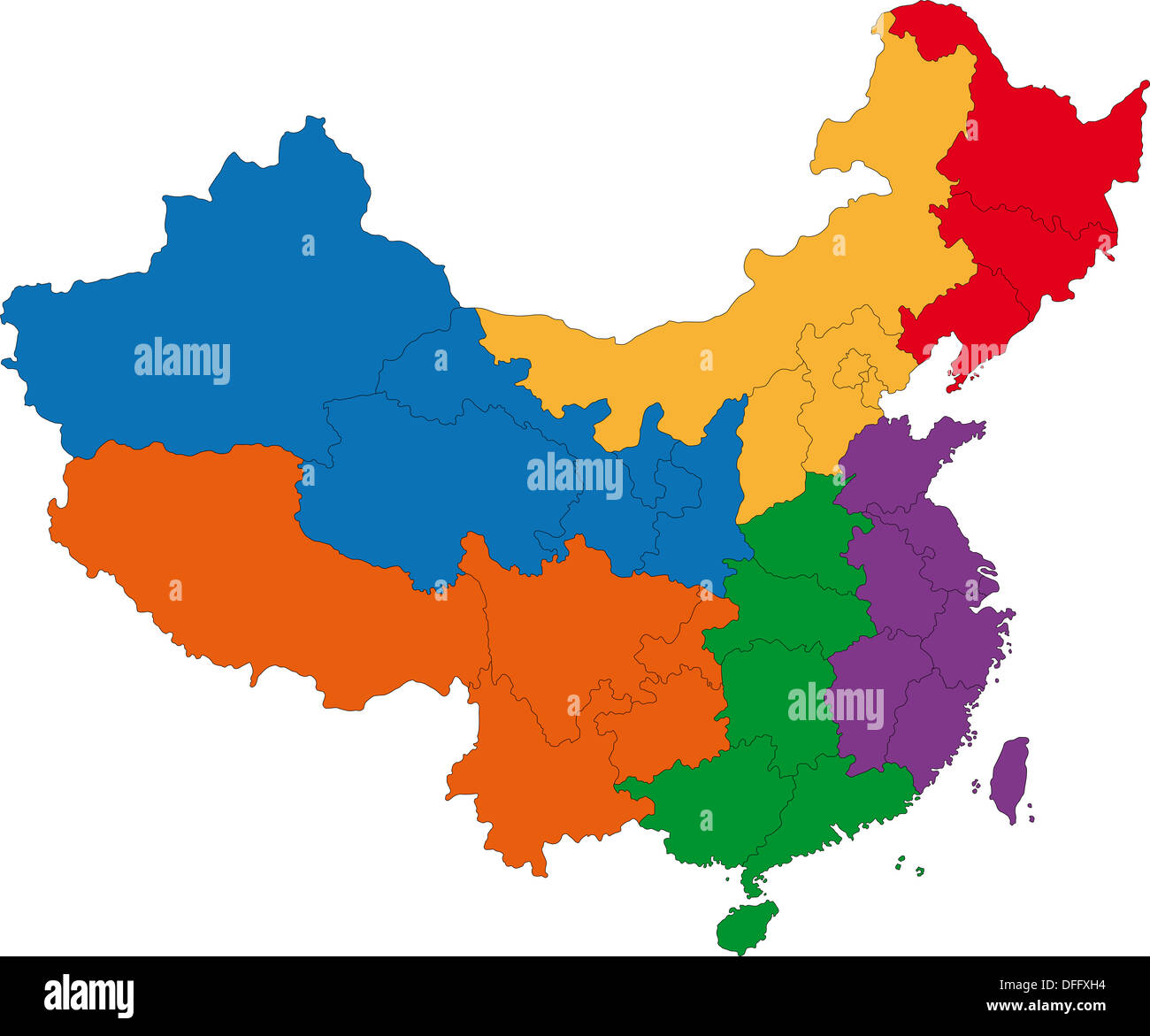 China-Karte Stockfoto