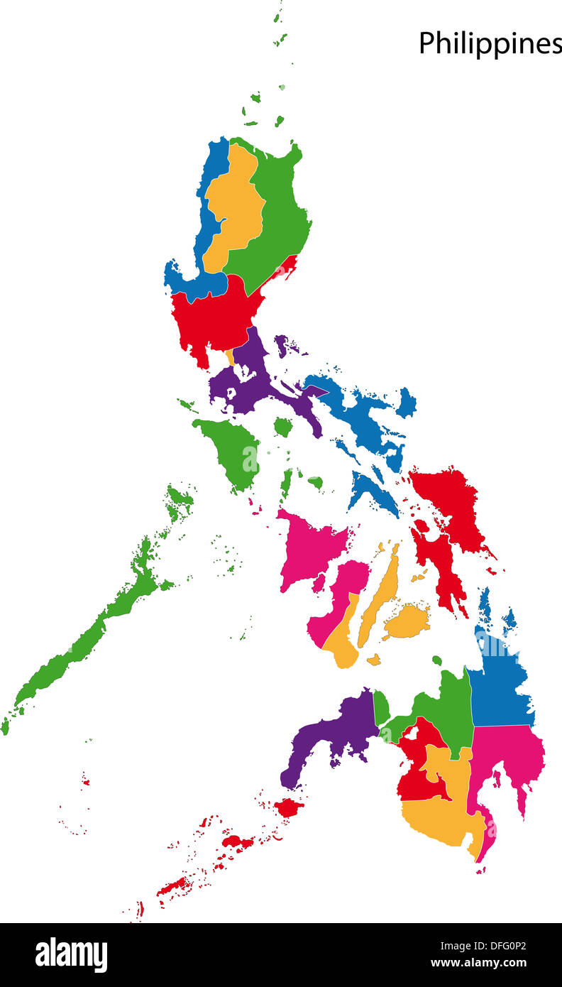 Colofrul Philippinen Karte Stockfoto