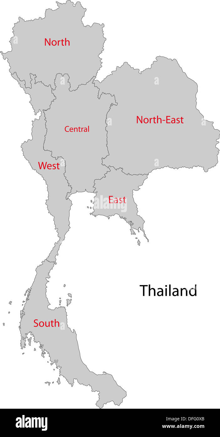 Grau-Thailand Karte Stockfotografie - Alamy