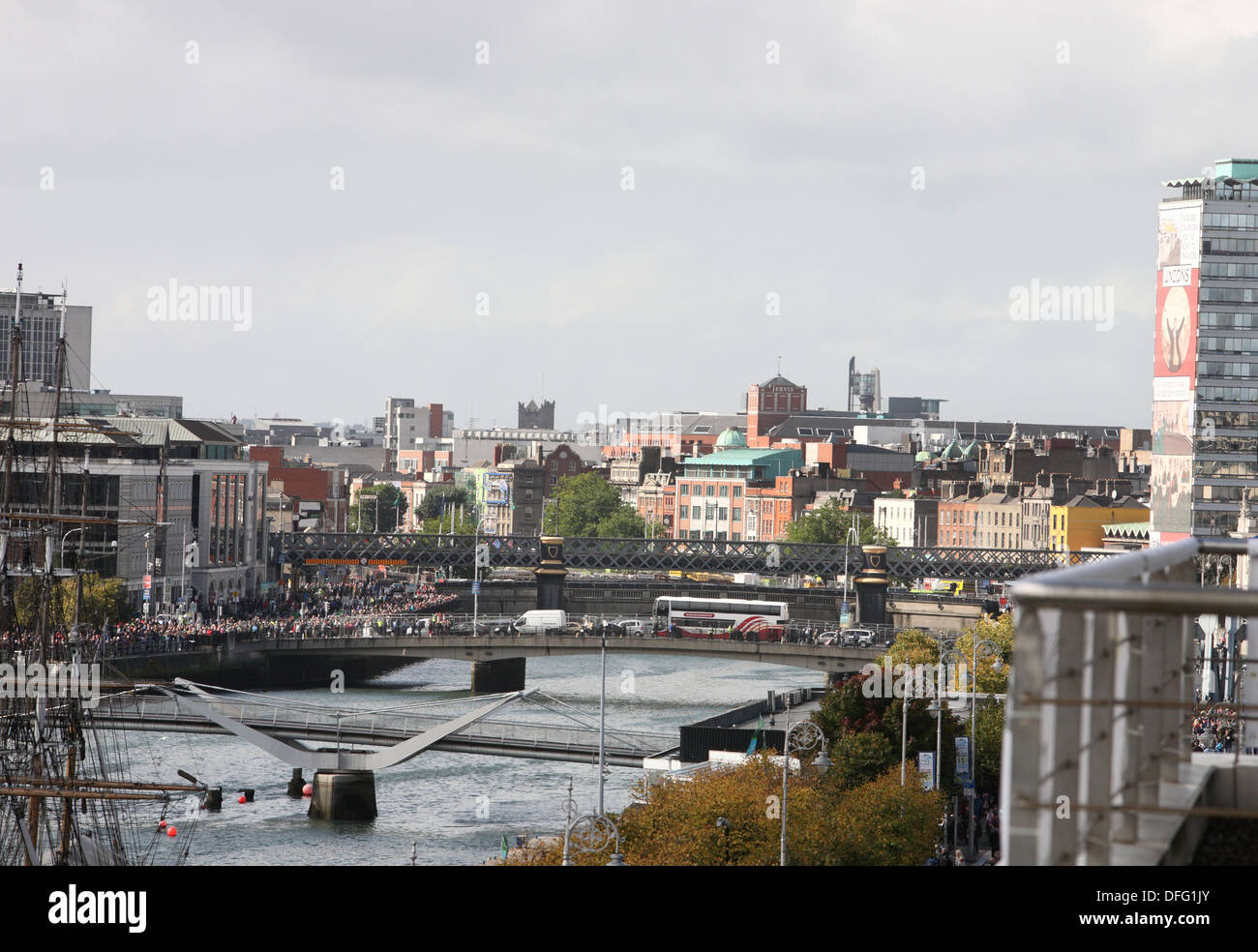 Fluss Liffey Dublin Irland Stockfoto